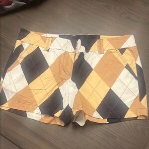 Loudmouth Black and Cream Bermudas Bold Geometric Pattern